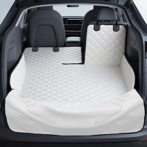 Heavy-Duty Leather SUV Cargo Liner for Fold Down Split Seats, Armrest Pass-Through Compatible, Pet-Friendly, Ideal for Dogs in Saudi Arabia