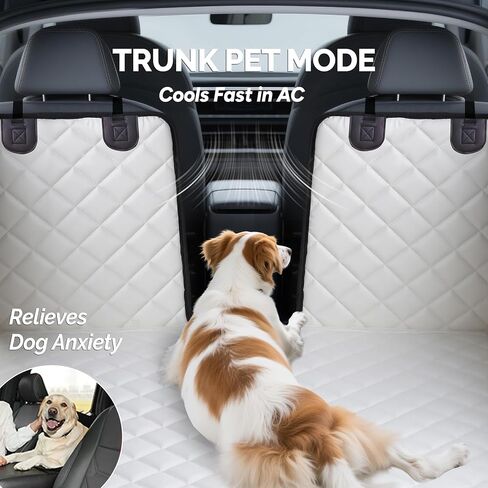 Heavy-Duty Leather SUV Cargo Liner for Fold Down Split Seats, Armrest Pass-Through Compatible, Pet-Friendly, Ideal for Dogs in Saudi Arabia