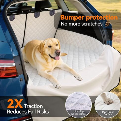 Heavy-Duty Leather SUV Cargo Liner for Fold Down Split Seats, Armrest Pass-Through Compatible, Pet-Friendly, Ideal for Dogs in Saudi Arabia
