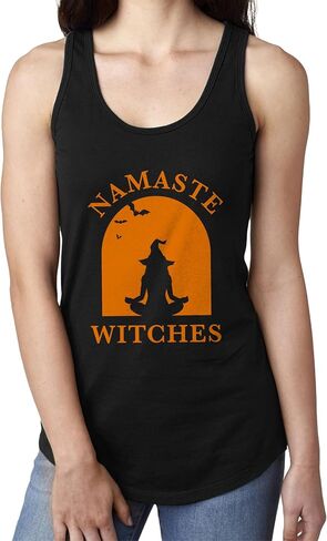Namaste Witches Women's Halloween Tank Top - Sleeveless Active Wear, Funny Gym Top, Yoga Tank, Comfortable Workout Muscle Tee in Kuwait