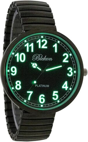 مجموعات Blekon الجديدة ذات الوجه الكبير جدًا وحزام ممتد والأيدي والأرقام المضيئة والحركة اليابانية PC21J ساعة عصرية in Saudi Arabia