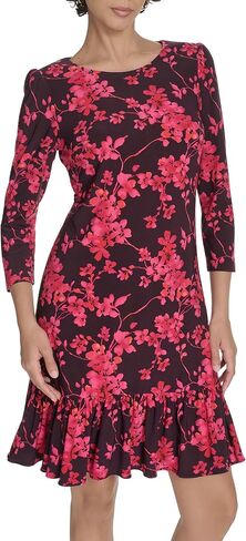Tommy Hilfiger Women's 3/4 Sleeve Autumn Blossom Printed Shift Dress in Saudi Arabia