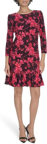 Tommy Hilfiger Women's 3/4 Sleeve Autumn Blossom Printed Shift Dress in Saudi Arabia