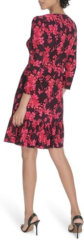 Tommy Hilfiger Women's 3/4 Sleeve Autumn Blossom Printed Shift Dress in Saudi Arabia