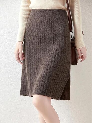 Office Lady Women's Wool Skirts Pleated Skirt Korean Style in Saudi Arabia