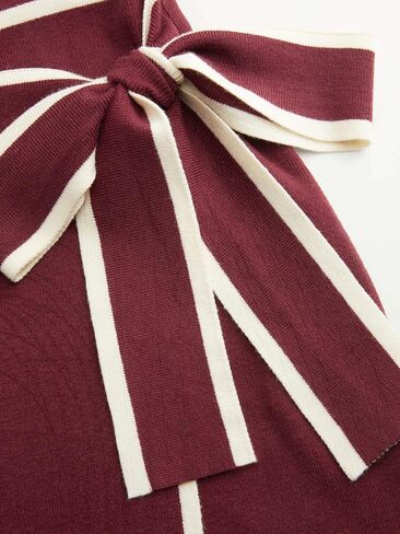 CIDER Sweater Dress for Women Long Sleeve Dress Mock Turtleneck Bow Tie Midi Work Dresses Old Money Dresses Fall Winter in Saudi Arabia