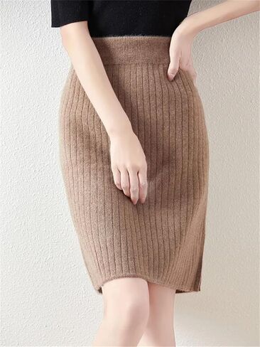Office Lady Women's Wool Skirts Pleated Skirt Korean Style in Saudi Arabia
