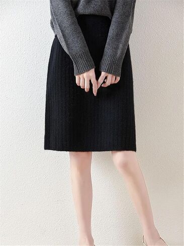 Office Lady Women's Wool Skirts Pleated Skirt Korean Style in Saudi Arabia