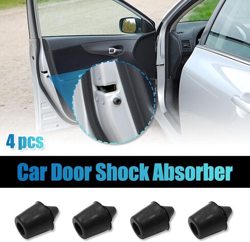X AUTOHAUX 4pcs 10mm Car Door Shock Absorber Door Rubber Shock Block Absorbing Anti Collision Black Buffer Mount for Car Door Hood Trunk in Saudi Arabia