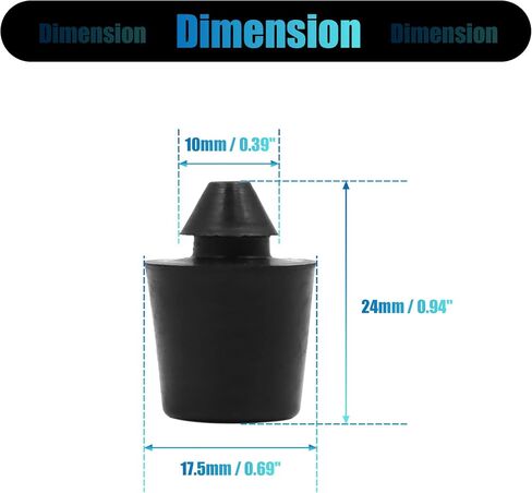 X AUTOHAUX 4pcs 10mm Car Door Shock Absorber Door Rubber Shock Block Absorbing Anti Collision Black Buffer Mount for Car Door Hood Trunk in Saudi Arabia