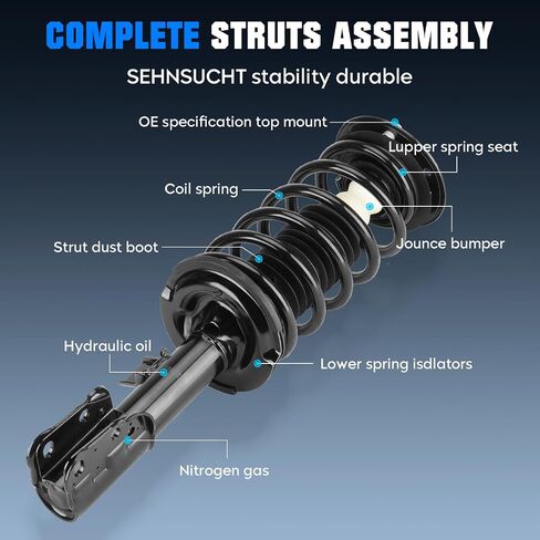 Front and Rear Strut Shock Absorber for Equinox 2007-2017, for Terrain 2010-2017, for Torrent 2007-2009, for Vue 2008-2010, for Xl-7 2007-2009, for Captiva Sport, Replace for 172527, 172526, 345055 in Saudi Arabia