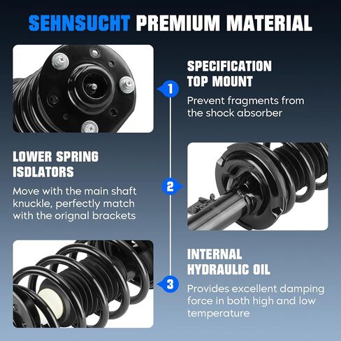 Front and Rear Strut Shock Absorber for Equinox 2007-2017, for Terrain 2010-2017, for Torrent 2007-2009, for Vue 2008-2010, for Xl-7 2007-2009, for Captiva Sport, Replace for 172527, 172526, 345055 in Saudi Arabia