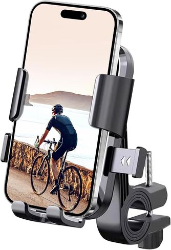 Bike Phone Mount Holder for Electric Scooter, Motorcycle & Ebike – Universal Handlebar Cell Phone Holder, Anti-Shake Design, Easy Install, Compatible with iPhone & Android in Saudi Arabia