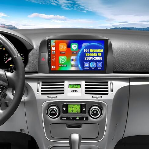 SIXWIN Android Car Stereo for Hyundai Sonata NF 2004-2008 2G+32G مع CarPlay Android Auto Mirror Link 26UI 9 بوصة شاشة تعمل باللمس راديو السيارة بلوتوث نظام تحديد المواقع والملاحة واي فاي HiFi FM راديو SWC كاميرا احتياطية in Saudi Arabia