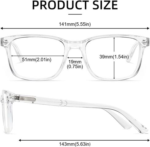 Nearsighted Myopia Glasses Mens Womens Blue Light Spring Hinge Shortsighted Distance Glasses (NOT READING GLASSES) in Saudi Arabia