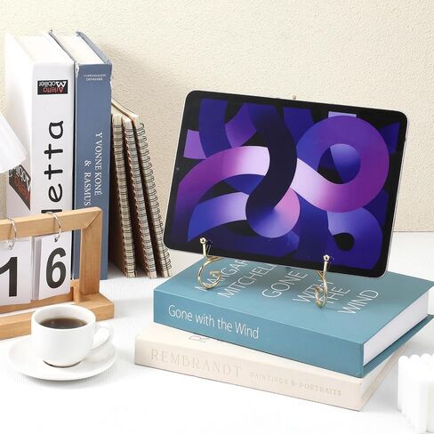 12 Pack 3 Size Improved Anti-Slip Plate Stands for Display, Gold Iron Display Stand, Easel Plate Display Photo Holder Stand, Iron Wire Easel Frame Stand for Displaying Pictures, Plates and Arts (4, 6, 8 Inch) in Saudi Arabia