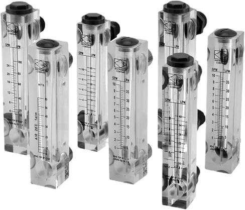 LZT-15 LZM-15Z Panel Install Acrylic Plastic Float Flowmeter For Water Liquid With 316 Stainless Steel Adapter Connection(Fix 1-11 LPM) in Saudi Arabia