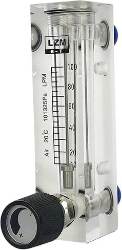 8mm Push To Connect Water Gas Air Float Flowmeter Panel Type Rotameter with Control Valve(Gas 1.5-15LPM) in Saudi Arabia