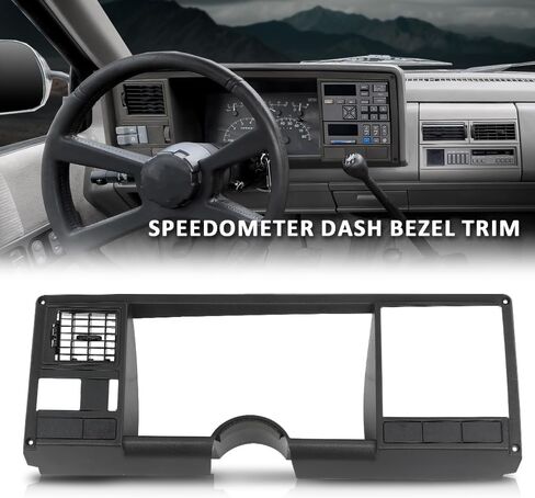 Dash Bezel Panel Surround Trim, Compatible with Chevy Silverado GMC Sierra Truck 1988-1994, Dashboard Bezel Trim Instrument Cluster, Gray in Saudi Arabia