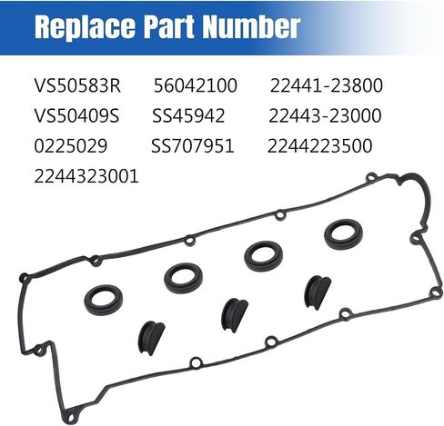 VS50583R مجموعة حشية غطاء الصمام مناسبة لشركة Hyundai Elantra Tiburon Tucson Kia Spectra Sportage Spectra5 2.0L 2003-2012 استبدال # 22441-23800 2244323001 2244223500 22443-23000 2244323000 VS50409S in Saudi Arabia