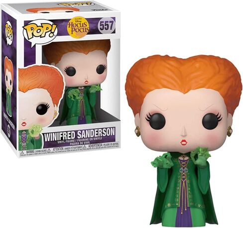 Funko Pop Disney: Hocus Pocus - Winifred Sanderson with Magic، Std - شخصية فينيل قابلة للتجميع - فكرة هدية - بضائع رسمية - ألعاب للأطفال والكبار - عشاق الكوميديا ​​- نموذج لهواة الجمع in Saudi Arabia