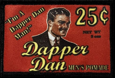 Redheaded Tshirts - Dapper Dan Pomade Morale Patch - Custom Patches - Made in The USA in Saudi Arabia