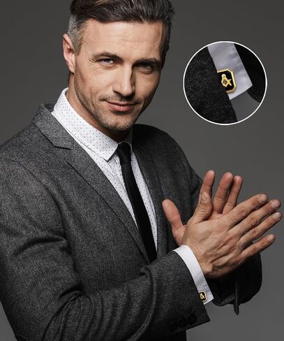 Freemason Masonic Cufflinks for Men – Tuxedo Suit Masonic Accessories, Freemason Gifts for Men in Saudi Arabia