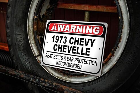 1973 73 حزام مقعد Chevy Chevelle الموصى به، علامة سيارة سريعة، علامة جراج معدنية، ديكور حائط، علامة سيارة GM - 10x14 بوصة in Kuwait