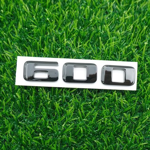 قطعة واحدة من Escalade 600 شعار الباب الخلفي حرف ثلاثي الأبعاد شارة شعار لوحة الشارات استبدال لـ 600 (أسود لامع) in Saudi Arabia
