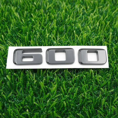 قطعة واحدة من Escalade 600 شعار الباب الخلفي حرف ثلاثي الأبعاد شارة شعار لوحة الشارات استبدال لـ 600 (أسود لامع) in Saudi Arabia