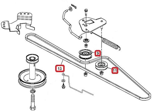 New Idler Pulley Kit W/Transmission Drive Belt For John Deere L111 L118 L120 L130 in Kuwait