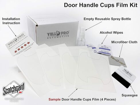 YelloPro Custom Fit Door Handle Cup 3M Scotchgard Anti Scratch Clear Bra Paint Protector Film Cover Self Healing Guard for 2016 2017 2018 2019 2020 2021 2022 2023 Toyota Tacoma Pickup Truck in Saudi Arabia