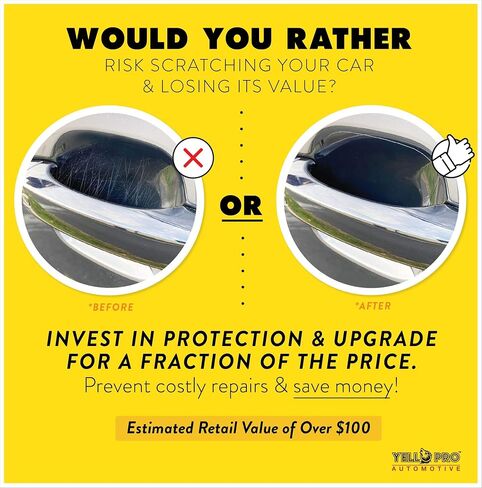 YelloPro Custom Fit Door Handle Cup 3M Scotchgard Anti Scratch Clear Bra Paint Protector Film Cover Self Healing Guard for 2016 2017 2018 2019 2020 2021 2022 2023 Toyota Tacoma Pickup Truck in Saudi Arabia