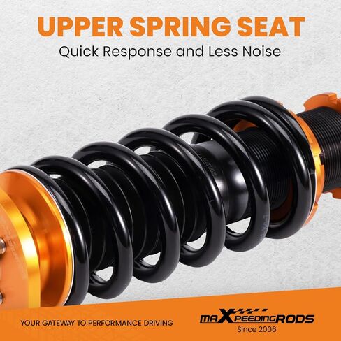 maXpeedingrods Coilovers for Infiniti G37 V36 Sedan RWD 2009-2015, G37 Coupe 2008-2013, for Nissan 370Z RWD 2009+, Height Adjustable Coilovers Suspension Kit Struts, Preset Damping Lowering Kit Gold in Saudi Arabia
