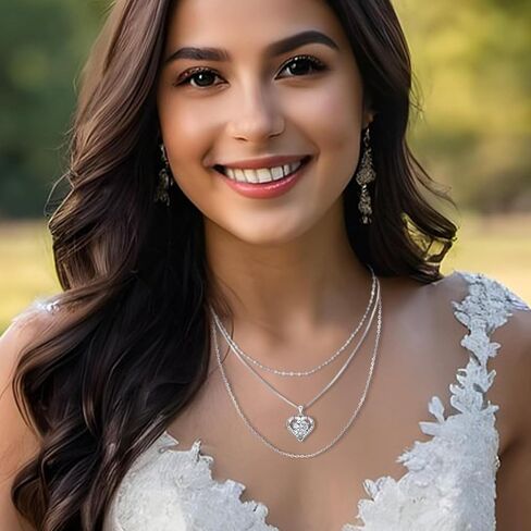 Moissanite Necklace, Women's Diamond Necklace, 'I LOVE YOU' Heart Pendant Necklace, 1-3 Carat Moissanite Pendant, 925 Sterling Silver Electroplated With 18k Gold Necklace, The Best Gift for Wife, Girlfriend, Mother and Daughter. in Kuwait