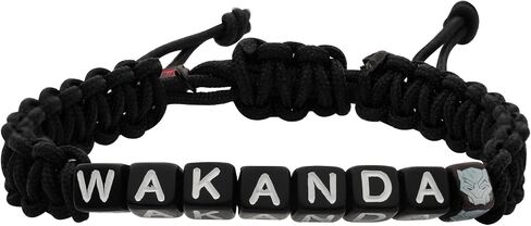 Marvel Black Panther: Wakanda Forever 2-Piece Cord Pull Bracelet Set in Saudi Arabia