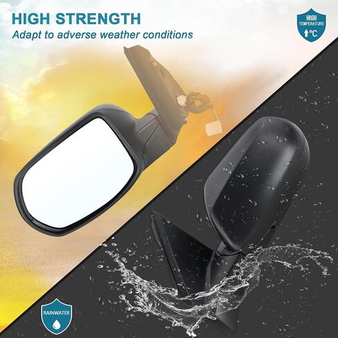Left Driver Side Mirror Compatible With 2012 2013 2014 2015 2016 Honda CRV CR-V With Manual Folding Power Glass Black Replace#76258-T0A-A11(3Pins) in Saudi Arabia