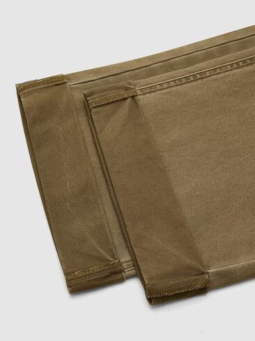 Flamingals Roll Hem Women Mid Waist Comfort Stretch Wide Leg Crop Pants Casual Button Detail Pocket in Saudi Arabia