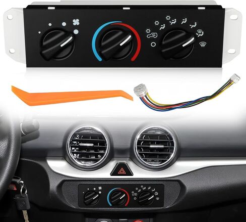 55037473AB، BL101، HS-373 لوحة التحكم في سخان التيار المتردد وحدة التحكم في المناخ مع مفتاح محرك منفاخ لسيارة جيب رانجلر TJ 1999 2000 2001 2002 2003 2004 لوحة التحكم in Saudi Arabia