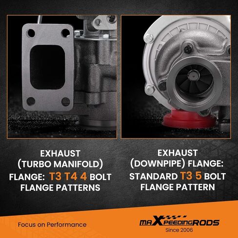 maXpeedingrods T3 Turbo Turbocharger for 4/6 Cylinder 1.5L-2.5L Engine, for BMW 318is 323Ci 323Ci 325Ci 325i, for Honda Accord Civic, Basic VL Series in Saudi Arabia