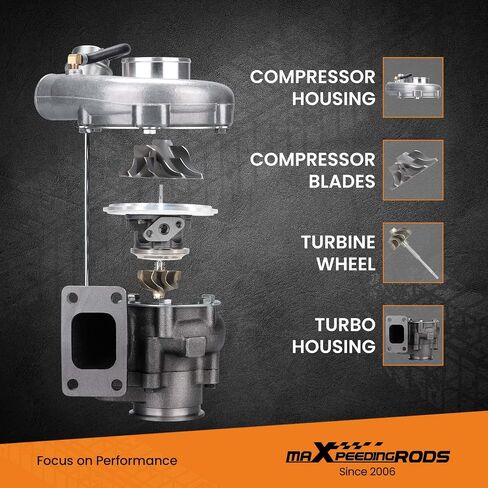 maXpeedingrods T3 Turbo Turbocharger for 4/6 Cylinder 1.5L-2.5L Engine, for BMW 318is 323Ci 323Ci 325Ci 325i, for Honda Accord Civic, Basic VL Series in Saudi Arabia