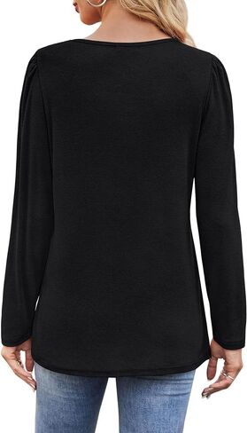WIHOLL Long Sleeve Shirts for Women Crewneck Tops Tunic Fall Winter Sweatshirts 2025 Clothes in Saudi Arabia