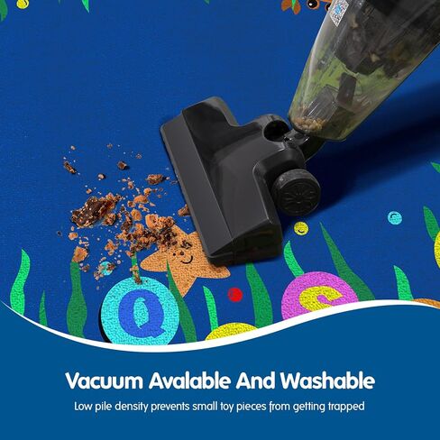 سجادة Booooom Jackson للفصل الدراسي، سجادة للفصول الدراسية للأطفال في الفصول الدراسية الابتدائية، منطقة التعلم المدرسية، سجاد ما قبل المدرسة للفصول الدراسية، سجادة منطقة مقعد القراءة (7.5 × 13 قدم بيضاوي، L053-SeabedABC-Lite) in Kuwait