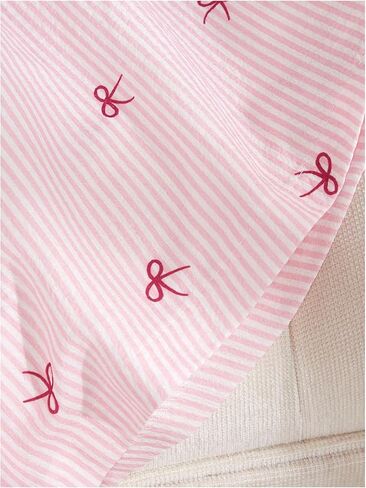 Milumia Women's 2 Pack Pajama Shorts Bow Striped Elastic Waisted Pj Shorts Bottoms Sleepwear in Saudi Arabia
