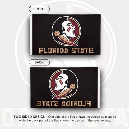 Desert Cactus Florida State University Flag Seminoles FSU Flags Banners 100% Polyester Indoor Outdoor 3x5 (Style B) in Kuwait