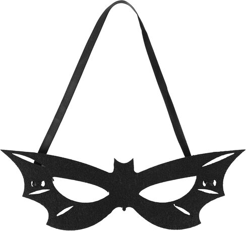 Bat Costume Mask, Half Face Black Bat Eye Mask Halloween Cosplay Party Masquerade Raves Dress Up Accessories for Women Men in Saudi Arabia