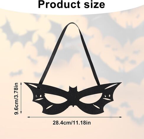 Bat Costume Mask, Half Face Black Bat Eye Mask Halloween Cosplay Party Masquerade Raves Dress Up Accessories for Women Men in Saudi Arabia