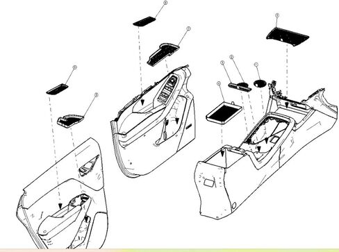 Subaru 13-Piece Yellow Accent Interior Liner Upgrade Kit for 2024 2025 Crosstrek Sport - J131SFN030 - Genuine OEM in Saudi Arabia