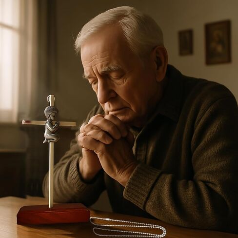 هدايا معمودية للفتيات مقاس 17.78 سم، مجموعة هدايا تعميد كاملة للابنة مع صليب حائط، وحامل خشبي، وبطاقة مباركة وتهنئة في صندوق تذكار أنيق (فتاة مقاس 7 بوصات) in Kuwait