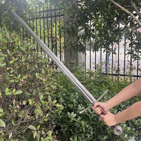 49"/41.5" Medieval Western King Arthur Sword with Leather Sheath Sharp Full Tang Real,High Carbon Steel Two-Handed Long Sword,Historical Collectible/Training/Medieval Decor in Saudi Arabia